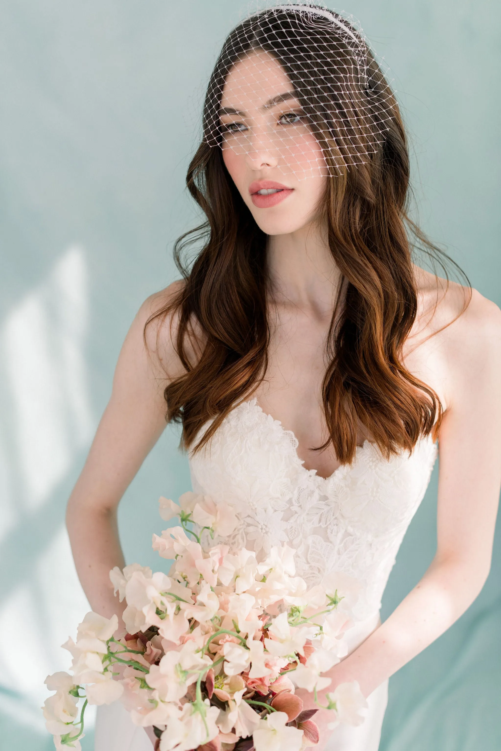 Birdcage veil - Mini birdcage veil with headband