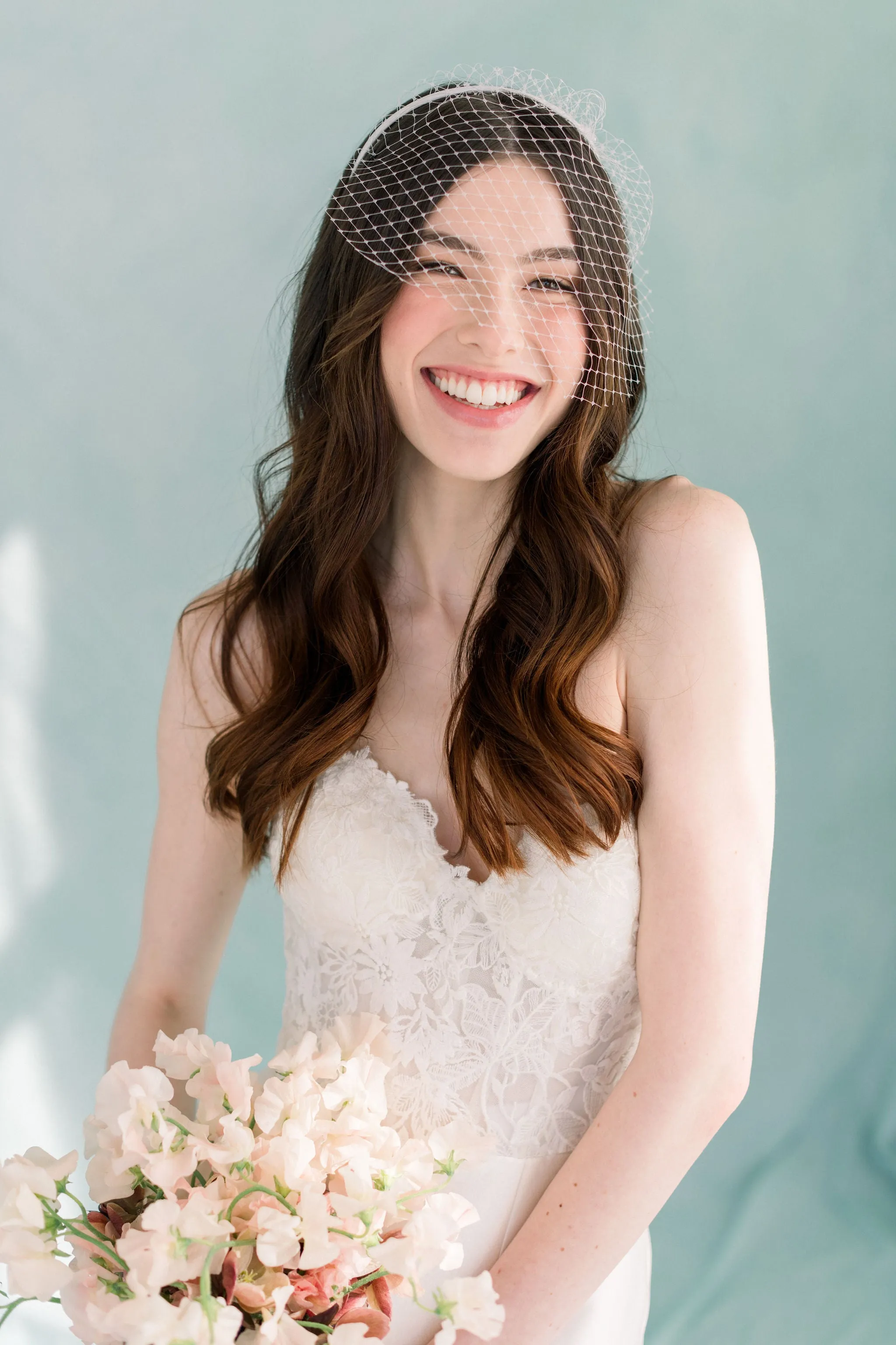 Birdcage veil - Mini birdcage veil with headband