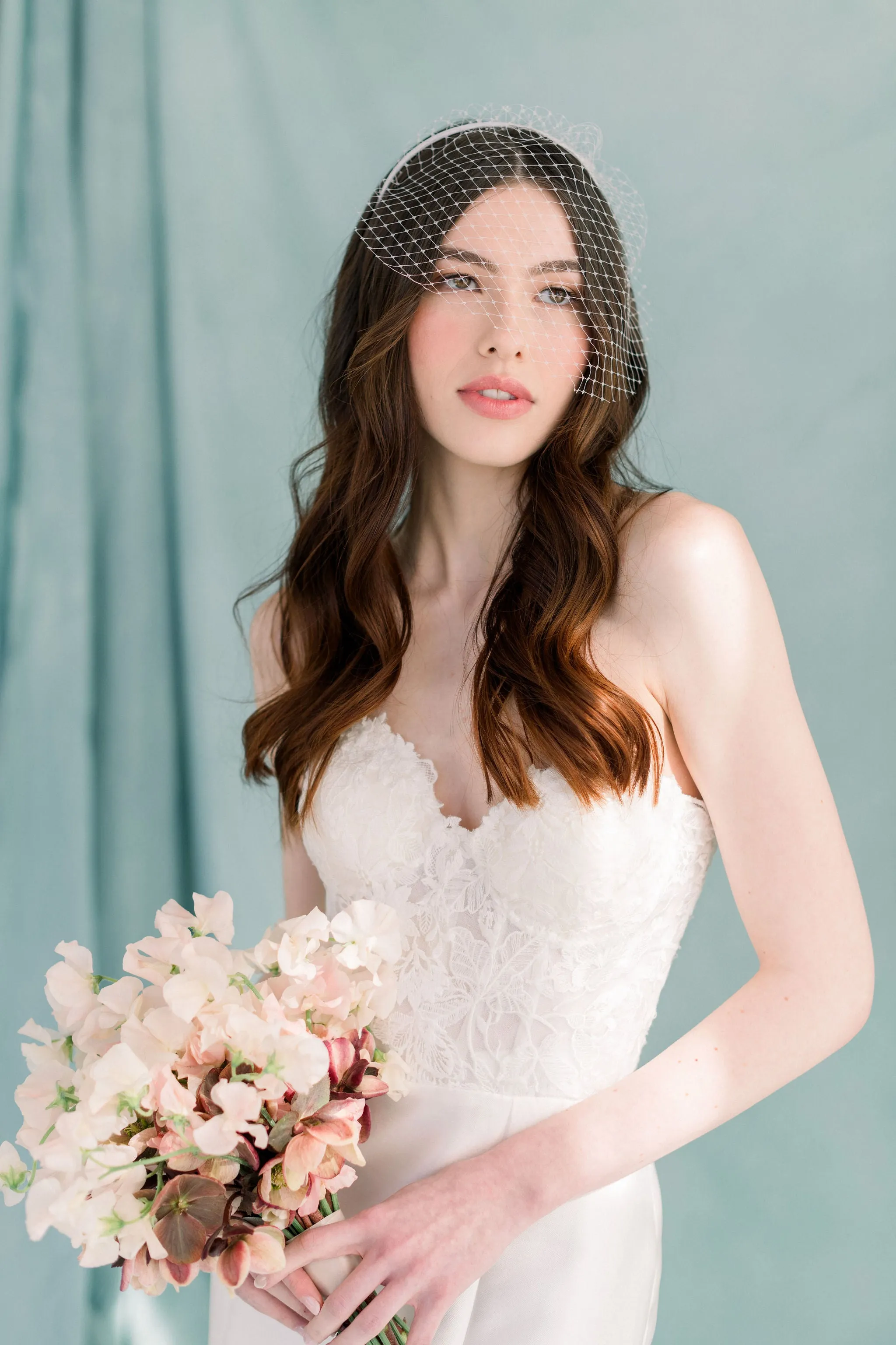 Birdcage veil - Mini birdcage veil with headband