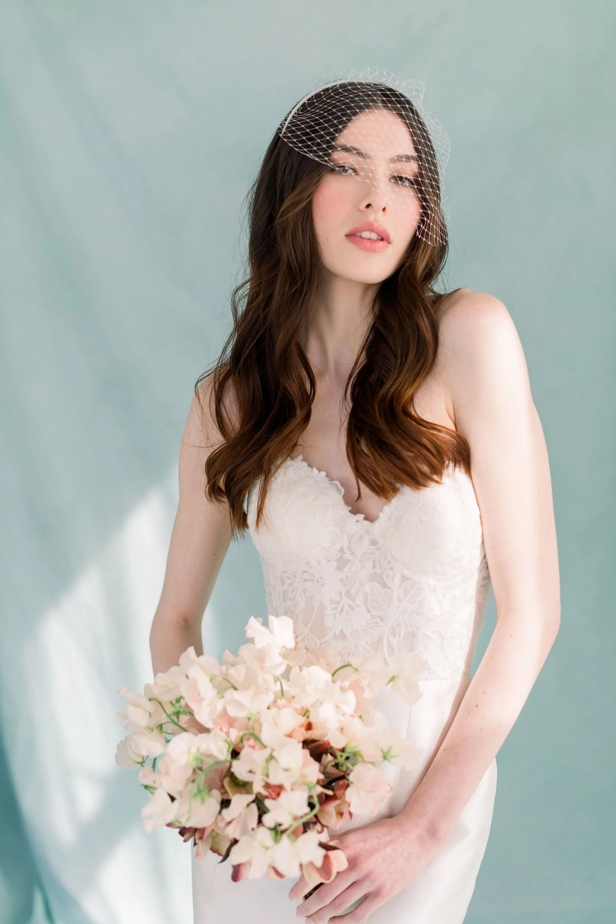 Birdcage veil - Mini birdcage veil with headband