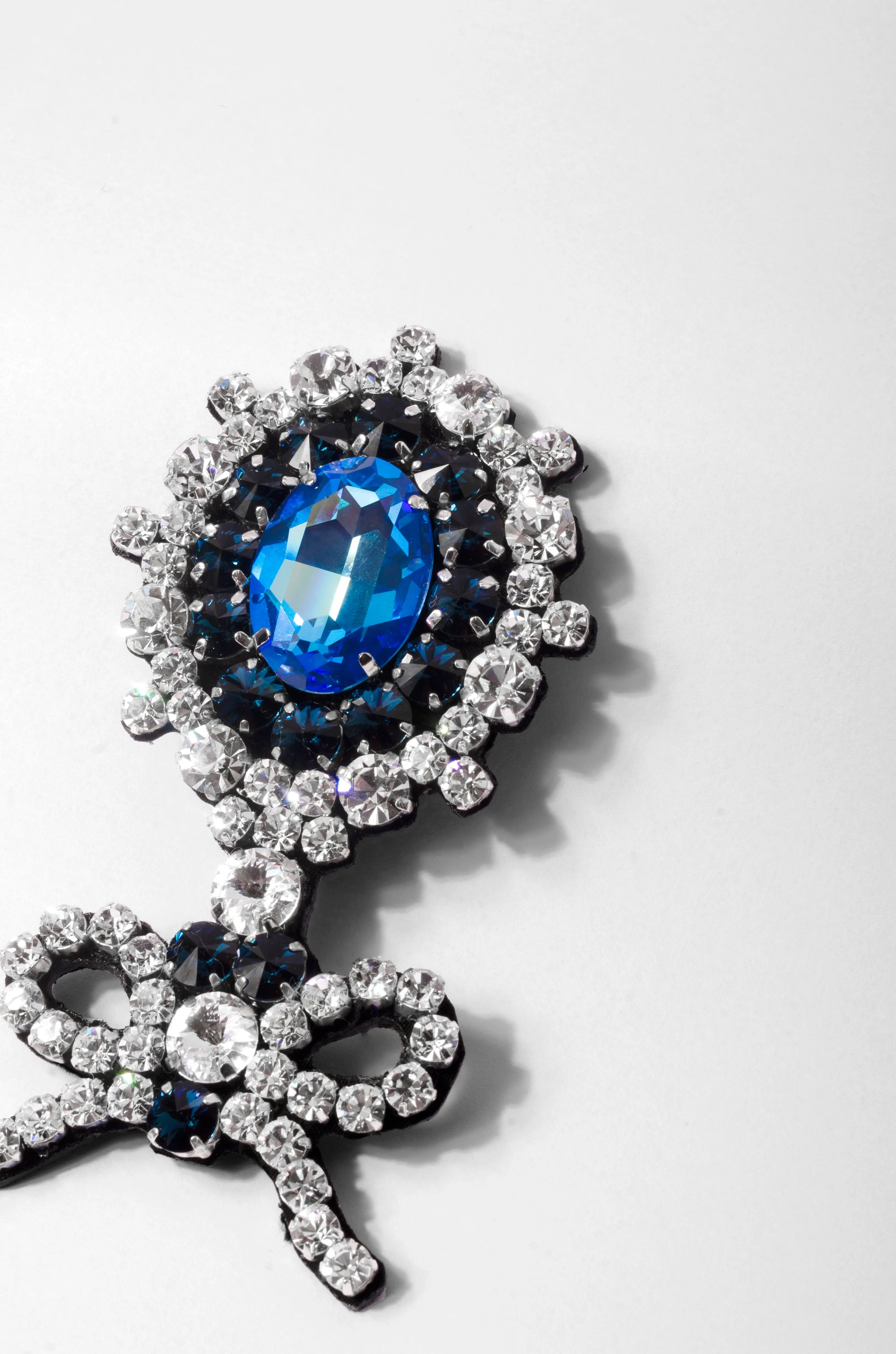Bow Detail Blue Brooch