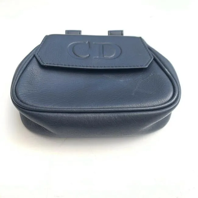 Dior Belt W Envelope Top Two Way Belt Bagcross Satchel Logo Navy Leathercd Accent Cross Body Bag