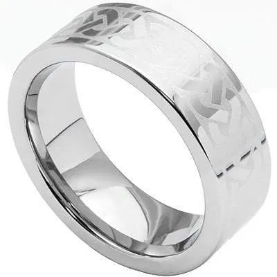 EXQUISITE KNOT PATTERN CARBIDE TUNGSTEN RING