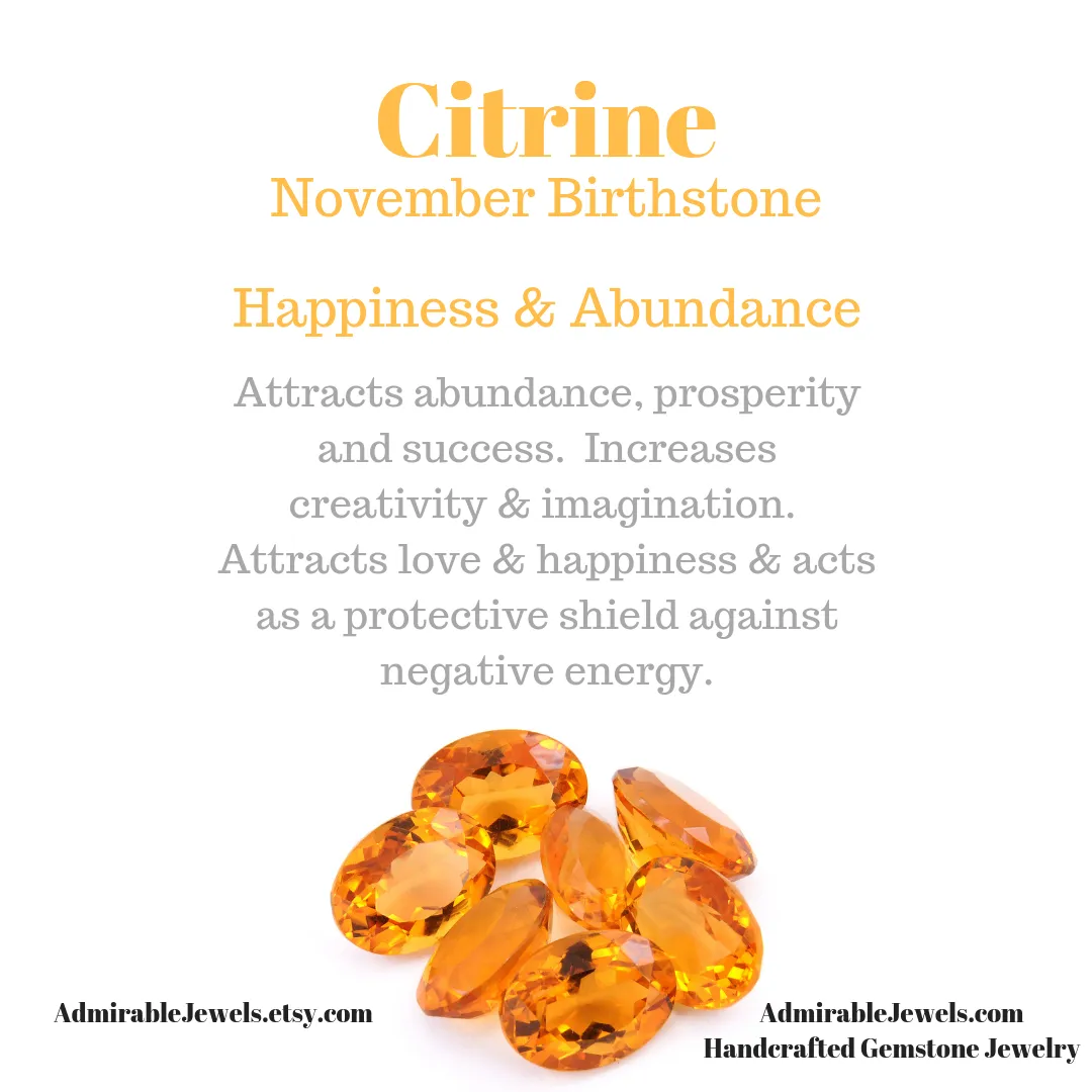 Golden Citrine Floating Necklace - Fidget Necklace