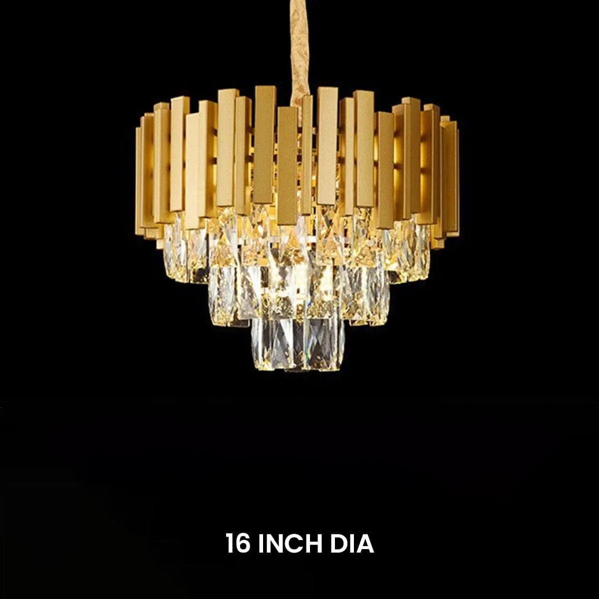 Golden Mamba Round Crystal Chandelier