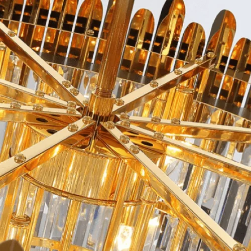 Golden Mamba Round Crystal Chandelier