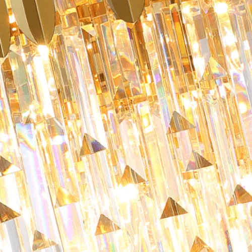 Golden Mamba Round Crystal Chandelier