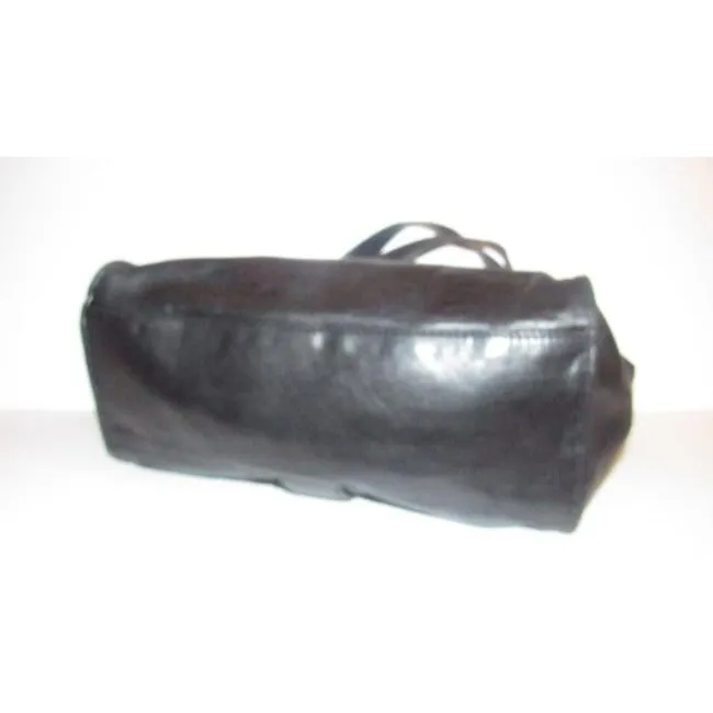 Gucci Stirrup Hobo Xl Top Handle Style Satcheltote Black Leather With Chrome Satchel