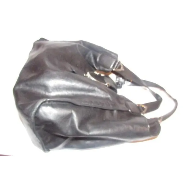 Gucci Stirrup Hobo Xl Top Handle Style Satcheltote Black Leather With Chrome Satchel