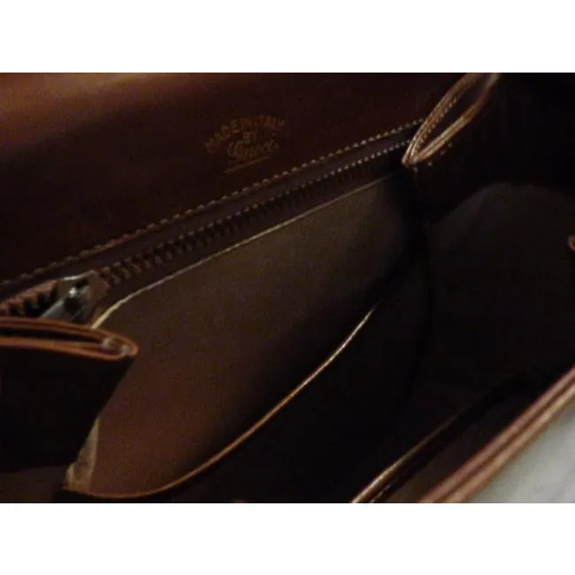 Gucci Vintage Pursesdesigner Purses Supple Caramel Brown Leather Satchel