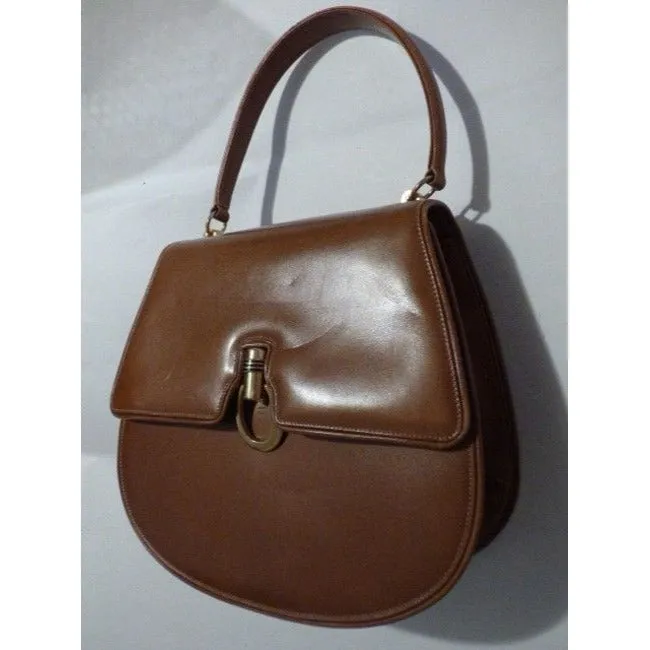 Gucci Vintage Pursesdesigner Purses Supple Caramel Brown Leather Satchel