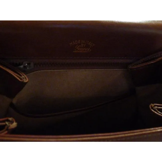 Gucci Vintage Pursesdesigner Purses Supple Caramel Brown Leather Satchel