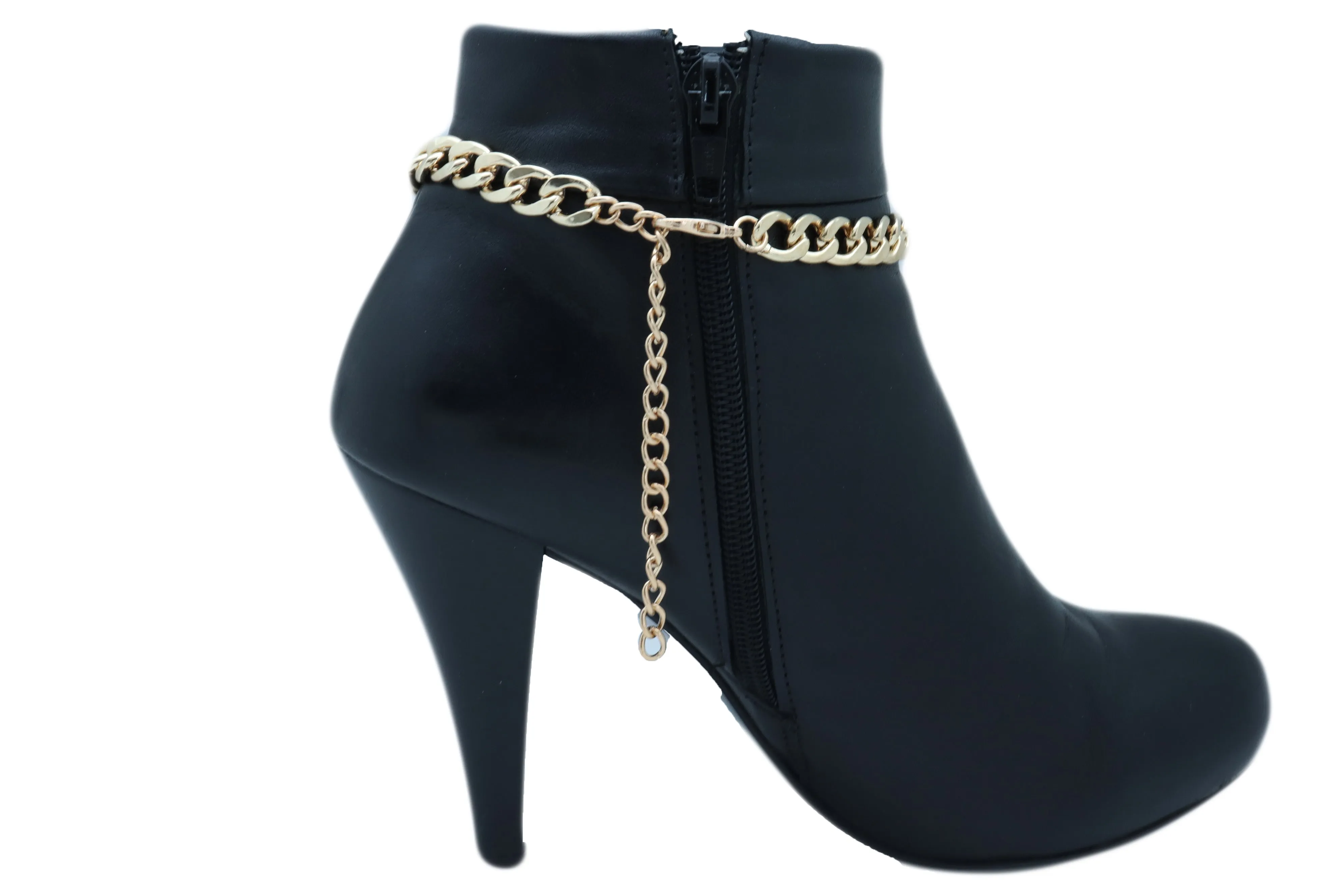 Iced Out "BLING" Gold Metal Boot Chain