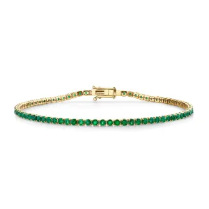 MEN'S EMERALD THREAD BRACELET