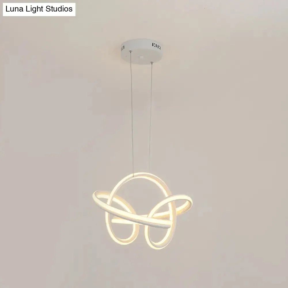 Modern Acrylic Drop Lamp Integrated LED Chandelier in White/Coffee - Stylish Lighting Fixture