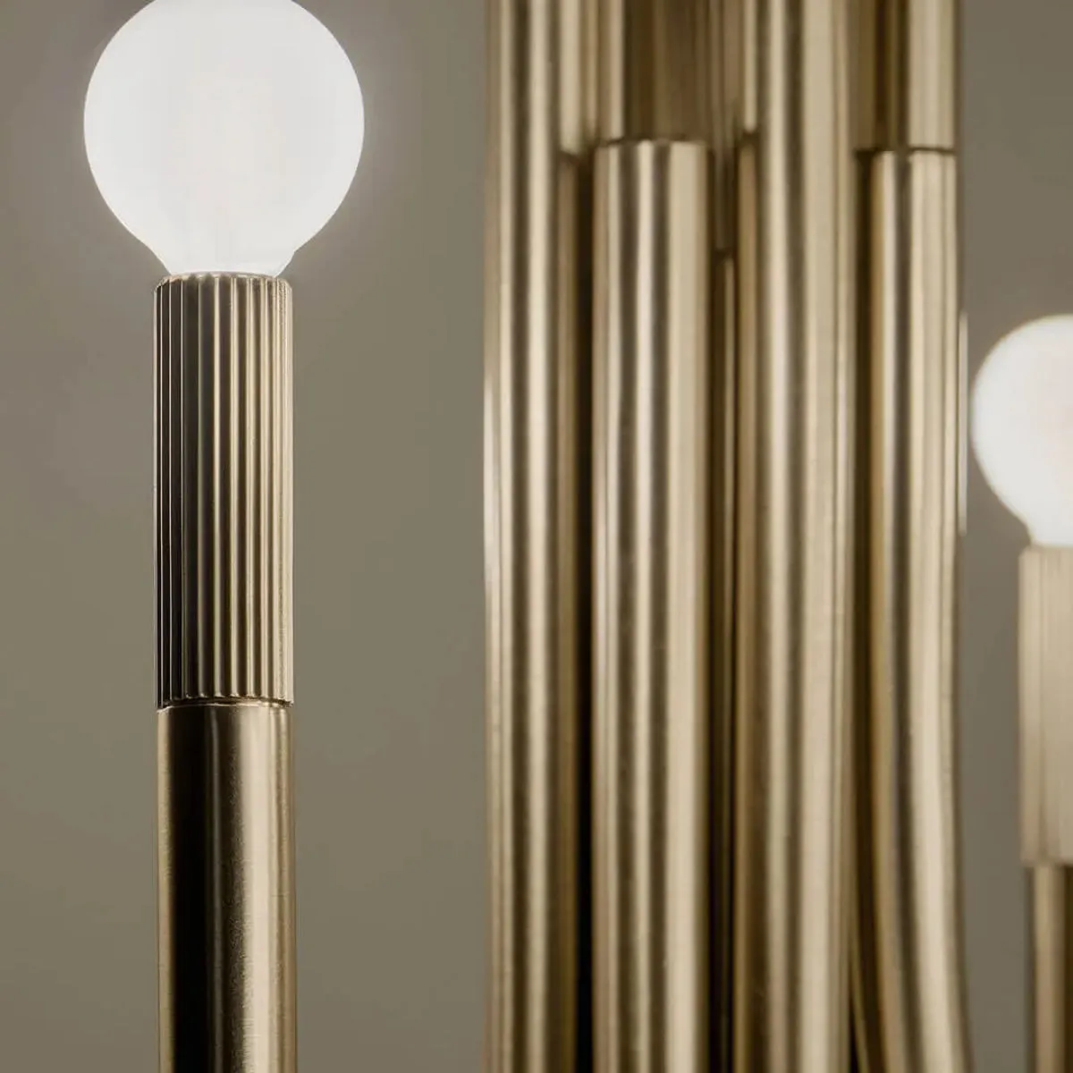 Odensa 46 in. 8 Lights Chandelier Champagne Bronze Finish