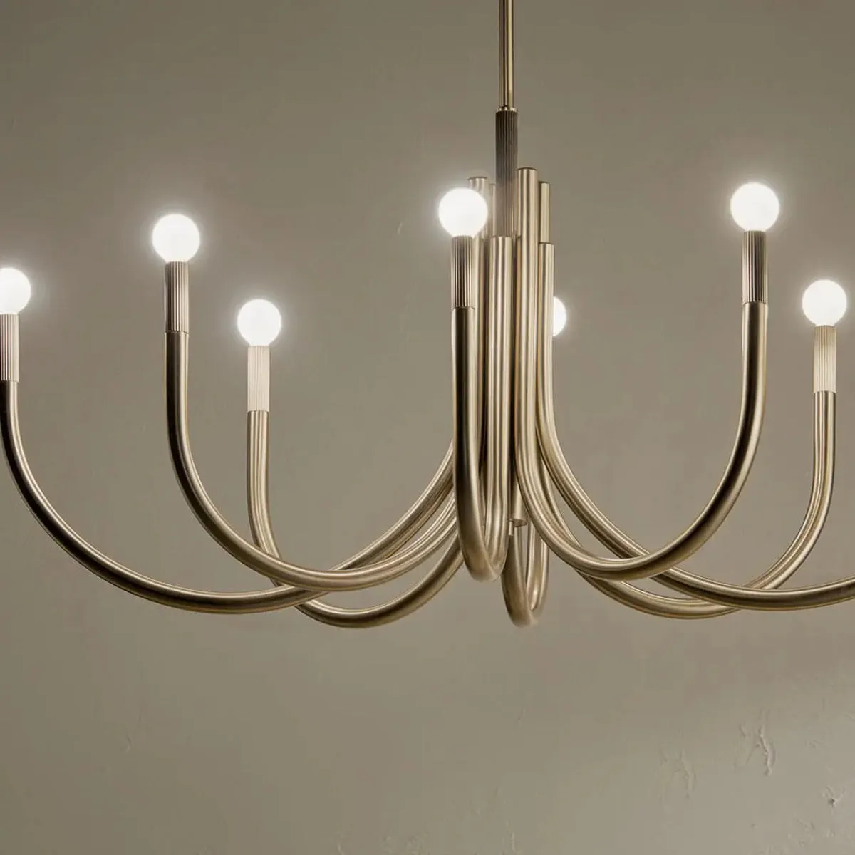 Odensa 46 in. 8 Lights Chandelier Champagne Bronze Finish