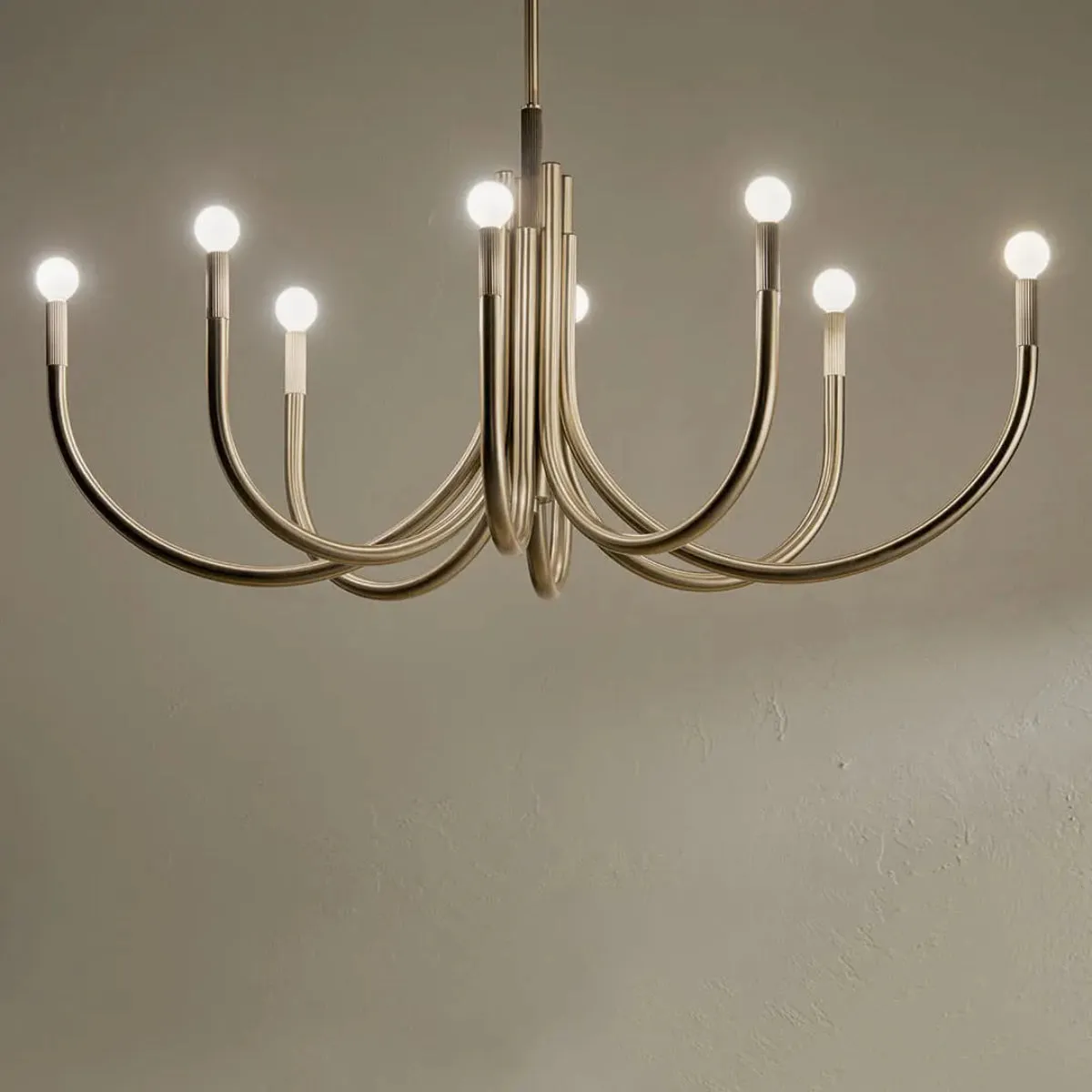 Odensa 46 in. 8 Lights Chandelier Champagne Bronze Finish