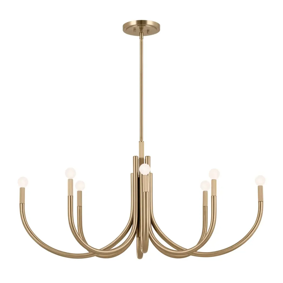 Odensa 46 in. 8 Lights Chandelier Champagne Bronze Finish