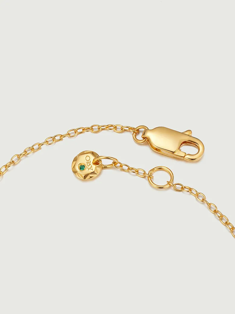 Princess Cut Emerald Heart Bracelet