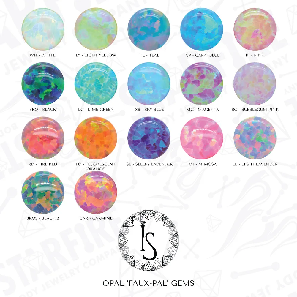 "Aphrodite" Clicker #35 with Faceted Gems & Opals - 1/4" post - custom color combos