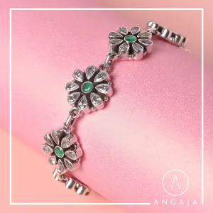 Silver Bracelet with CutStone