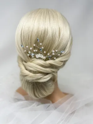 Small Hair Blue Stone Comb