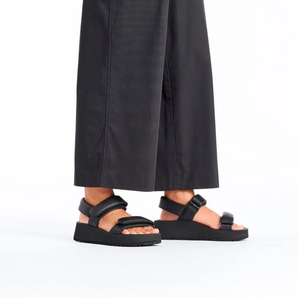 Theda Leather Exquisite Platform Narrow - Black