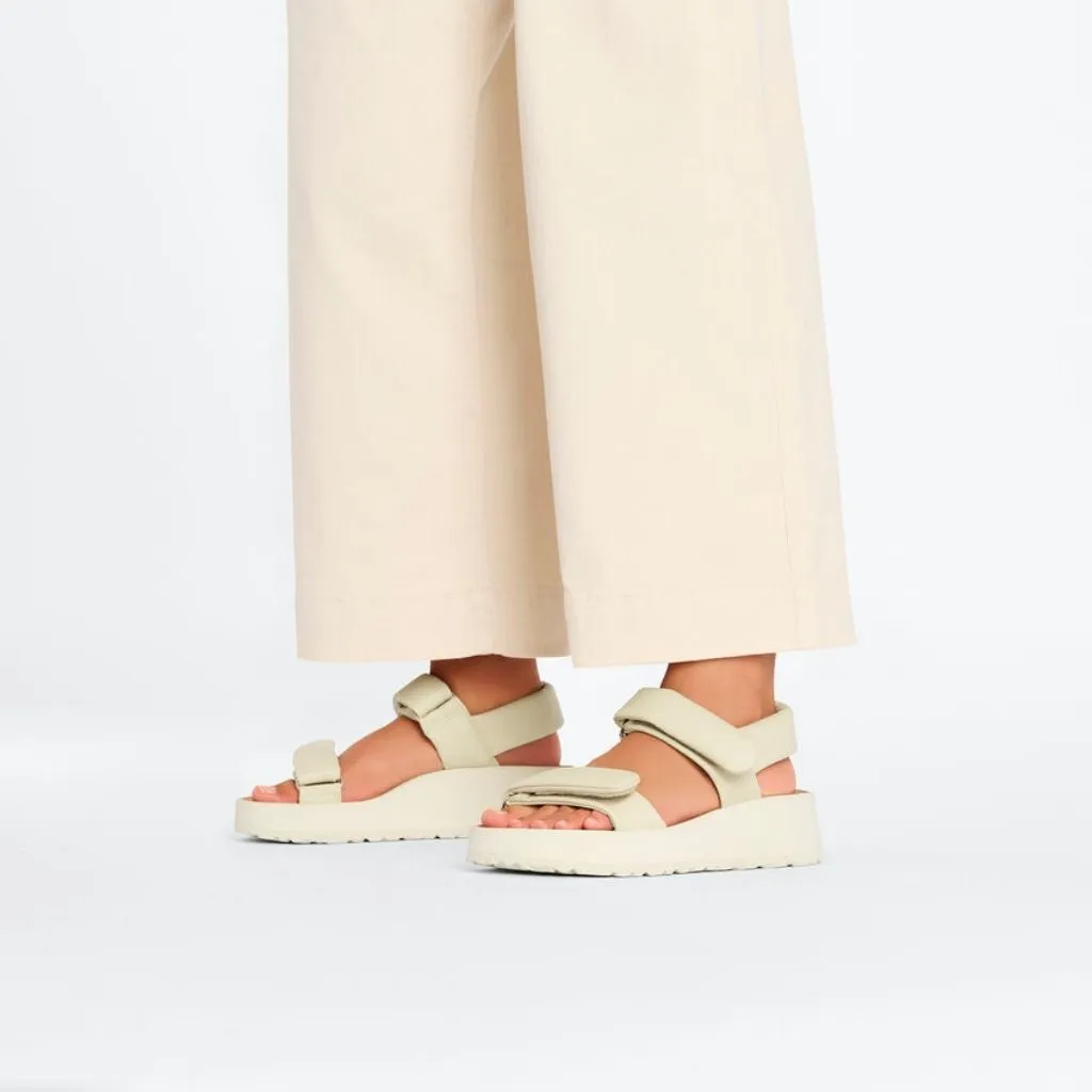 Theda Leather Exquisite Platform Narrow - Ecru