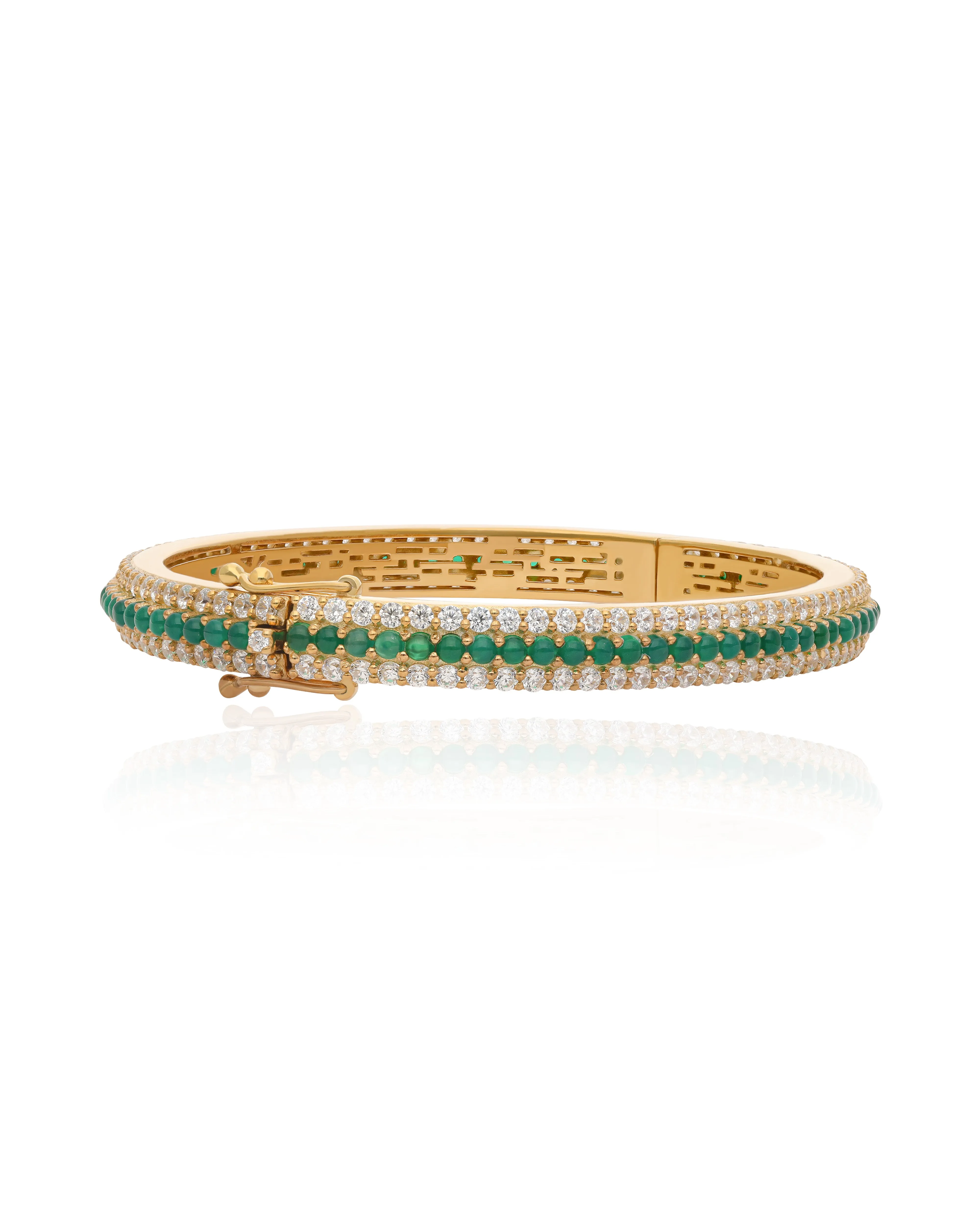 Timeless Sparkle Green Onyx Vermeil Bracelet