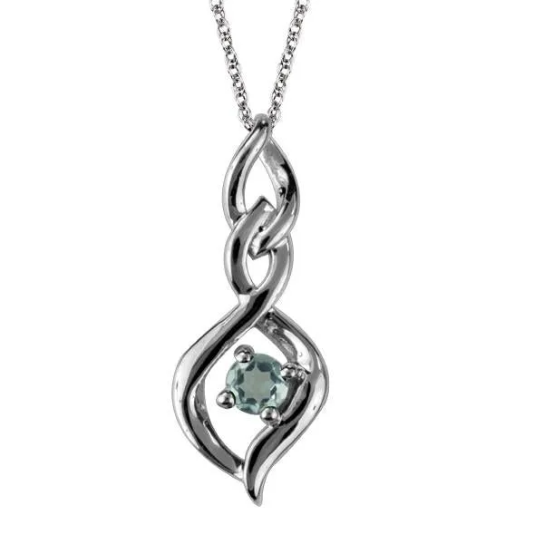 White Gold Aquamarine Pendant