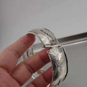 Wide Wrist 925 Sterling Silver Bracelet