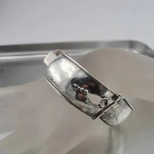 Wide Wrist 925 Sterling Silver Bracelet