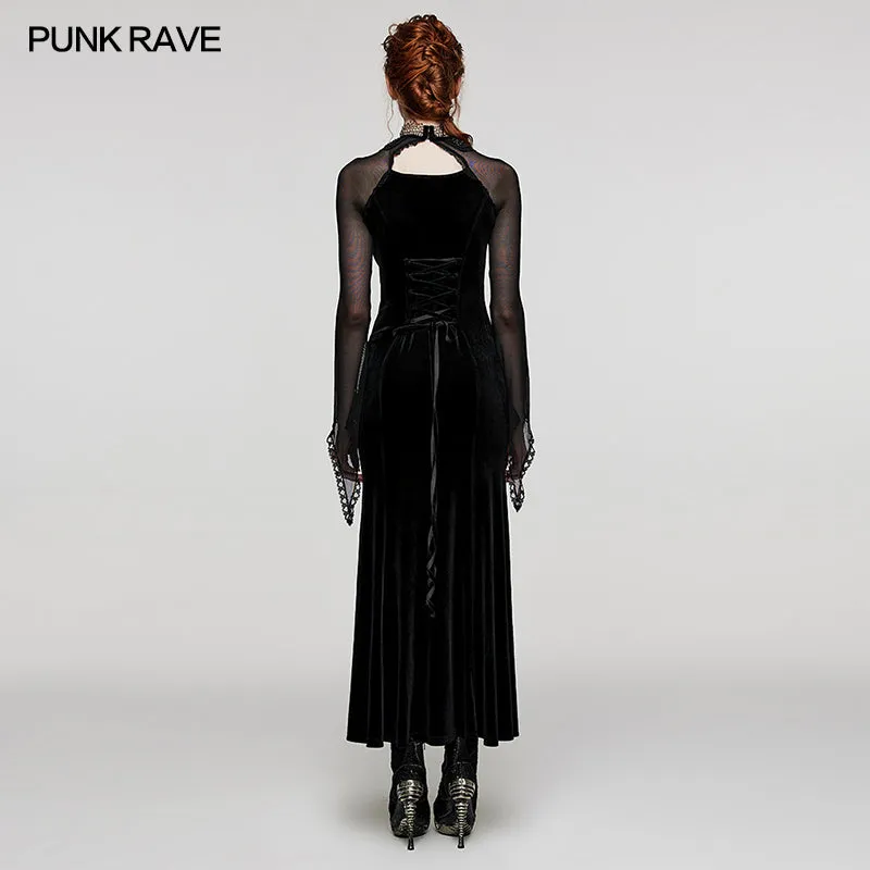 WQ-666LQF Goth velvet Exquisite Dress